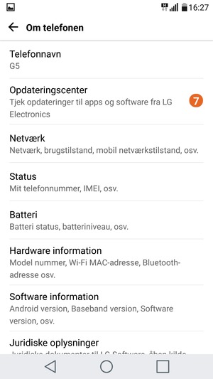 Vælg Opdateringscenter