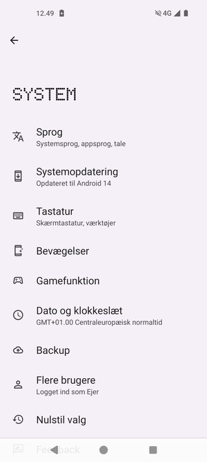 Vælg Backup