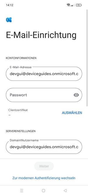 Geben Sie Ihre Passwort ein