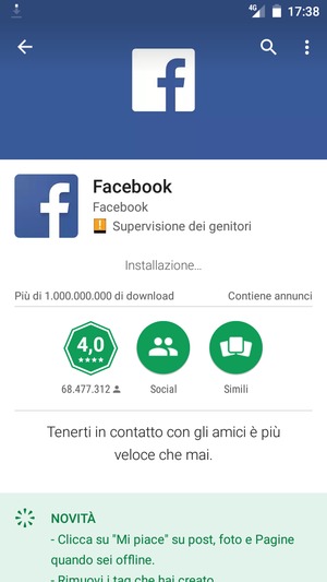Attendi il completamento del processo di installazione