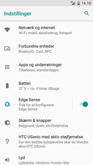 Vælg Netværk og internet