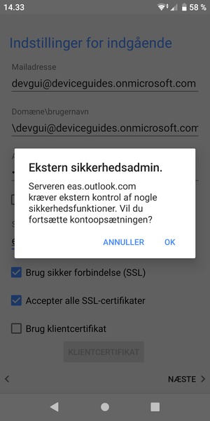 Vælg OK