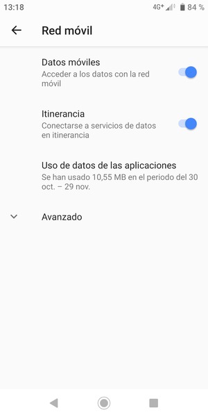 Activar o desactivar Itinerancia