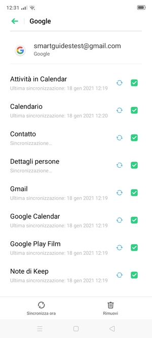 Le tue informazioni verranno sincronizzate