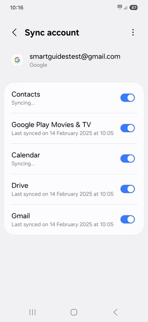 Your contacts from Google will now be synced to your Galaxy