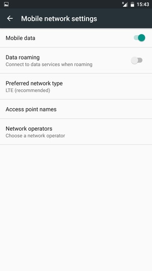To change network if network problems occur, select Network operators