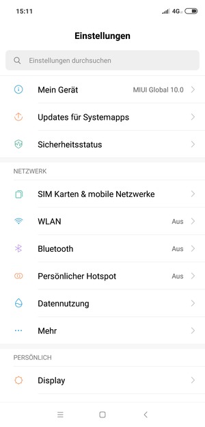 Wählen Sie Persönlicher Hotspot