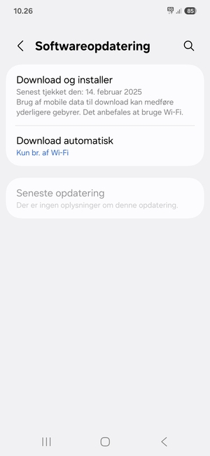 Vælg Download og installer
