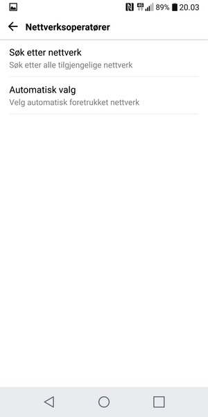 Velg Søk etter nettverk
