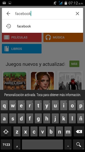 Introduzca el nombre de la aplicación y seleccione Buscar