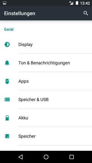 Scrollen Sie und wählen Sie Akku