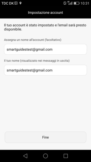 Scegli un nome per il tuo account e inserisci il tuo nome. Seleziona Fine