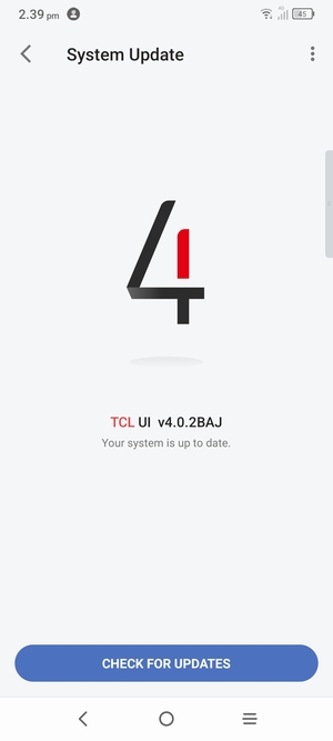 Select CHECK FOR UPDATES