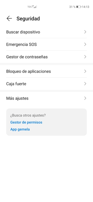 Seleccione Más ajustes