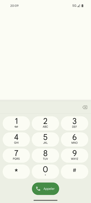 Appuyez longuement sur le numéro 1