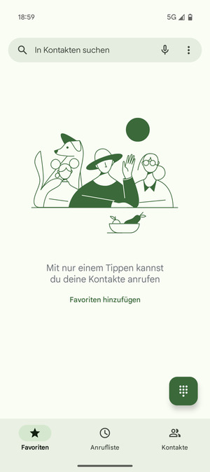 Wählen Sie Tastenfeld