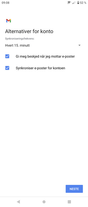 Velg NESTE