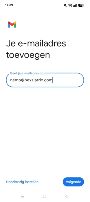 Voer uw e-mailadres in en selecteer Volgende