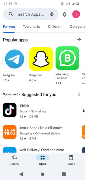 Select the Search bar
