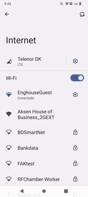 Ahora está conectado a la red Wi-Fi