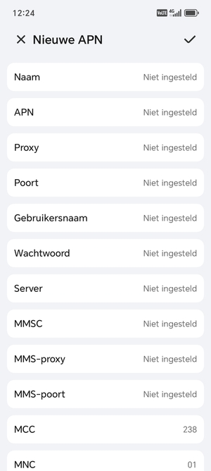 Voer mms-gegevens in