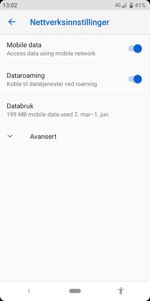 Slå Dataroaming på eller av
