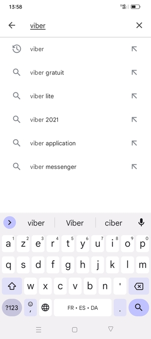 Saisissez le nom de l'appli et sélectionnez Rechercher