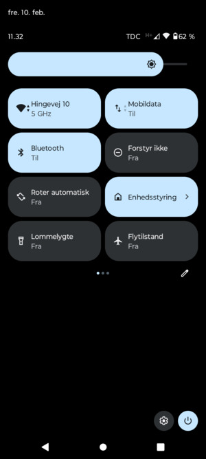 Slå Wi-Fi og Bluetooth fra