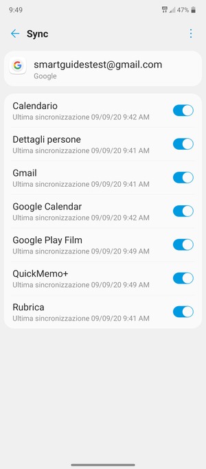 Assicurati che Rubrica sia selezionato