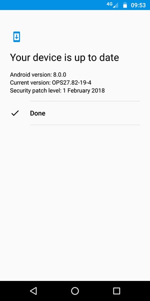 If your phone is up to date, select Done