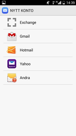 Välj Exchange