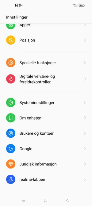 Bla til og velg Systeminnstillinger
