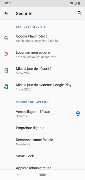 Votre téléphone est maintenant sécurisé par un écran de verrouillage
