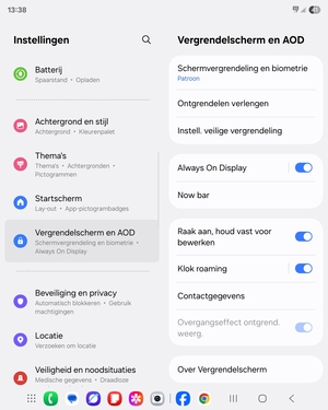 Uw telefoon is nu beveiligd met een schermvergrendeling