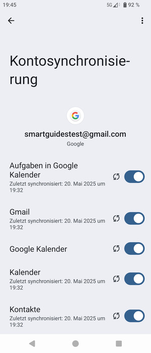 Wählen Sie die Menü-Taste