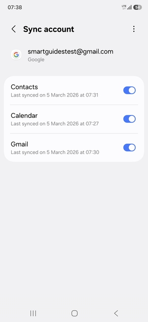 Make sure Contacts is selected