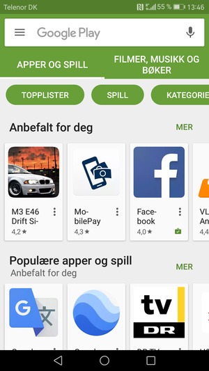 Velg søkefelt