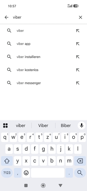 Geben Sie den Namen der App ein und wählen Sie Suchen
