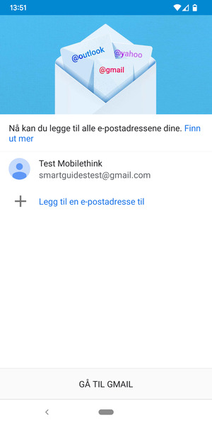 Velg GÅ TIL GMAIL