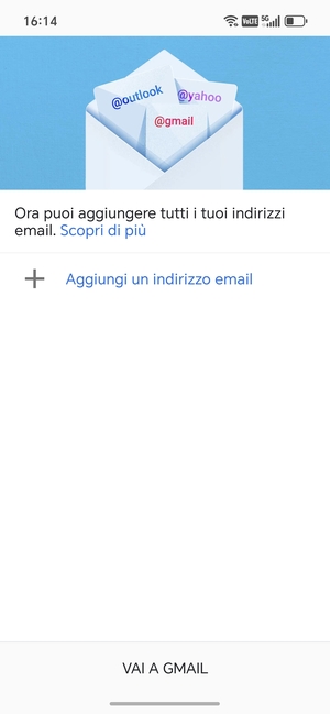 Seleziona Aggiungi un indirizzo email