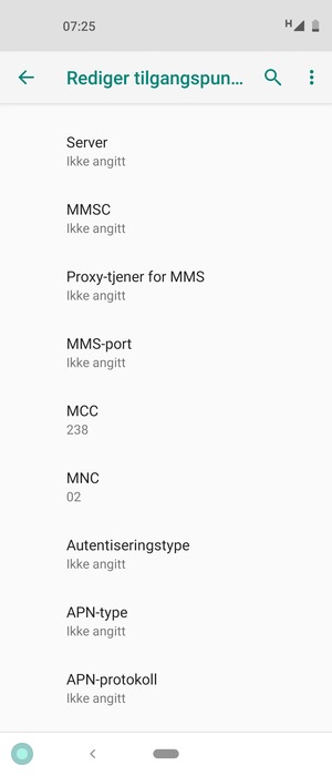 Bla ned og skriv inn MMS-informasjon