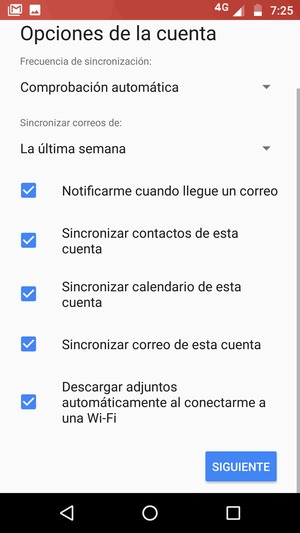 Desplácese hacia abajo y seleccione SIGUIENTE