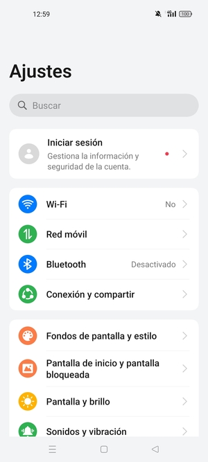 Seleccione Conexión y compartir