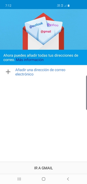Seleccione Añadir una dirección de correo electrónico