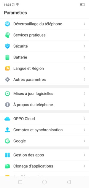 Faites défiler et sélectionnez Autres paramètres
