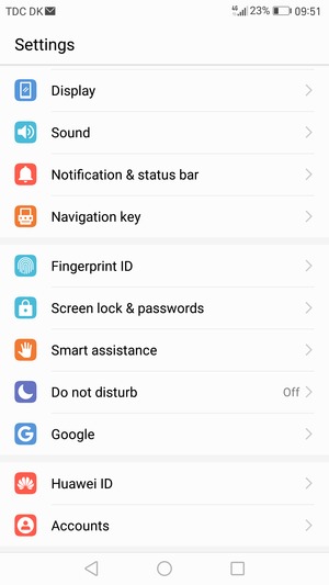 To activate your screen lock, go to the Settings menu and select Screen lock & passwords