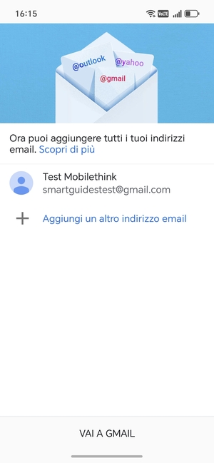 Seleziona VAI A GMAIL