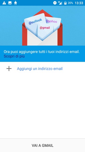 Seleziona Aggiungi un indirizzo email