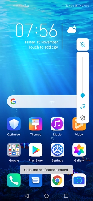 Select Mute to change to sound mode again