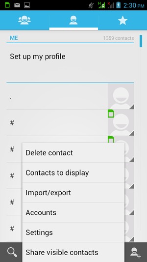 Select Import/export